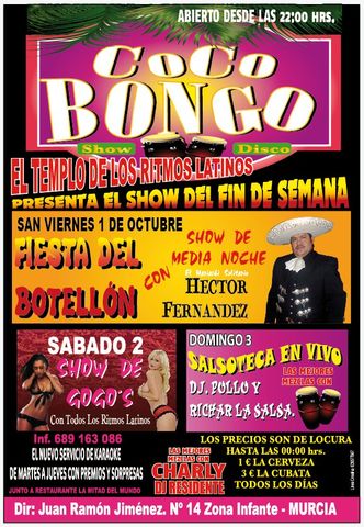 PRESENTACION 
DISCOTECA COCO BONGO 01 11 2011
MURCIA CAPITAL